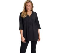 Ulla Popken Tunika Camicia da Donna, Schwarz, 32-34