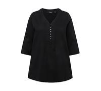 Ulla Popken Tunika Camicia da Donna, Schwarz, 32-34