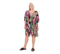 Ulla Popken Tunika Lucia, Schnürung, Sicilypixel Abiti, Nero, 50-56 Donna