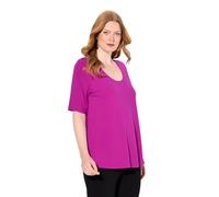 Ulla Popken, Vorne Doppellagig, V-Ausschnitt, Halbarm T-Shirt Anteriore Doppio Strato, Scollo a V, Mezza Manica, Lilla, 56/58 IT Donna