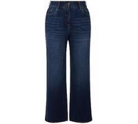 Ulla Popken Weite Jeans Mary, Gamba Larga, Taglio a 5 Tasche, Vita Confortevole, Blu Denim, 38W x 32L Donna