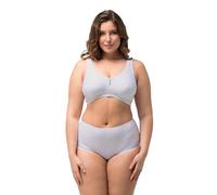 Ulla Popken Womenswear Plus Size Curvy Kelly Gessato Reggiseno Supporto 658495, Biancaneve., 48D