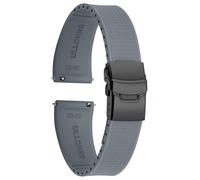 ULLCHRO Cinturino Orologio in Gomma Fluorurata con Sgancio Rapido, Cinturini FKM 20mm 22mm Tropic, Ricambio per Orologi Uomo, Cinturini (21mm, Grigio)
