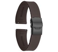 ULLCHRO Cinturino Orologio in Gomma Fluorurata con Sgancio Rapido, Cinturini FKM 20mm 22mm Tropic, Ricambio per Orologi Uomo, Cinturini (21mm, Marrone)