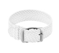 ULLCHRO Nylon Cinturini Orologi Alta qualità Perlon Intrecciata Tela di canapa Orologi Bracciale NATO - 14, 16, 18, 20, 22mm Cinturino Orologio Fibbia Dell'acciaio Inossidabile (20mm, bianco)