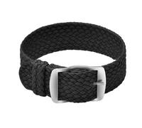 ULLCHRO Nylon Cinturini Orologi Alta qualità Perlon Intrecciata Tela di canapa Orologi Bracciale NATO - 14, 16, 18, 20, 22mm Cinturino Orologio Fibbia Dell'acciaio Inossidabile (22mm, nero)