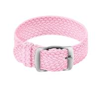 ULLCHRO Nylon Cinturini Orologi Alta qualità Perlon Intrecciata Tela di canapa Orologi Bracciale NATO - 14, 16, 18, 20, 22mm Cinturino Orologio Fibbia Dell'acciaio Inossidabile (16mm, rosa)