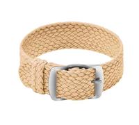 ULLCHRO Nylon Cinturini Orologi Alta qualità Perlon Intrecciata Tela di canapa Orologi Bracciale NATO - 14, 16, 18, 20, 22mm Cinturino Orologio Fibbia Dell'acciaio Inossidabile (20mm, beige)