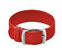 ULLCHRO Nylon Cinturini Orologi Alta qualità Perlon Intrecciata Tela di canapa Orologi Bracciale NATO - 14, 16, 18, 20, 22mm Cinturino Orologio Fibbia Dell'acciaio Inossidabile (20mm, rosso)