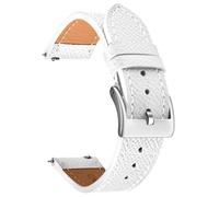 ULLCHRO Vintage Cinturini Orologi in Pelle con Fibbia in Argento Inossidabile, Sgancio Rapido, Cinturino di Ricambio per Uomo Donna, Larghezza della banda 18mm 20mm 22mm (20mm, Bianco)