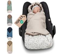 ULLENBOOM Coperta in cotone per neonato, copertina avvolgente bebè per ovetto e passeggino, 0-9 mesi | Sabbia floreale