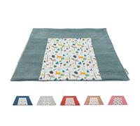 ULLENBOOM ® Rivestimento per fasciatoio 75x85 cm Foresta pluviale verde salvia (Made in EU) - Coprifasciatoio in cotone naturale, Coperta per il fasciatoio, motivo: stelle, pois