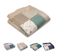 ULLENBOOM Tappeto Gioco Neonato 100x100 cm, 100% Materiali OEKO-TEX, Made in UE - Ideale come Coperta per Bambini e Tappeto Gioco Bambini - Amici della foresta