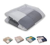 ULLENBOOM Tappeto Gioco Neonato 100x100 cm, 100% Materiali OEKO-TEX, Made in UE - Ideale come Coperta per Bambini e Tappeto Gioco Bambini - Stelle Grigie