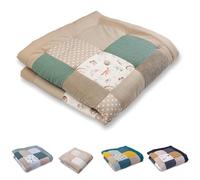 ULLENBOOM Tappeto Gioco Neonato 120x120 cm, 100% Materiali OEKO-TEX, Made in UE - Ideale come Coperta per Bambini e Tappeto Gioco Bambini - Amici della foresta