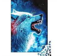 Ullo del lupo blu Puzzle Da 1000 Pezzi Per Adulti Di Tutte Le Età, Cartone Resistente Premium, Regalo Di Natale Festivo, Sfida Mentale Ed Educativa 38x26cm/1000pcs