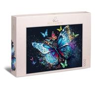 Ulmer Puzzleschmiede Luci lucide - Puzzle a farfalla 1000 pezzi - Farfalle in filigrana e colori da un magico mondo naturale - Qualità Made in Germany