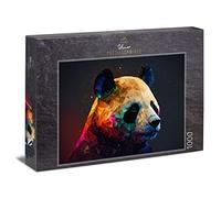 Ulmer Puzzleschmiede - Puzzle "Beyond Black & White" - Il panda come moderno puzzle con 1000 pezzi - Ritratto artistico Panda della collezione Puzzle Colori & Fantasy, Made in Germany