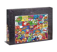 Ulmer Puzzleschmiede - Puzzle Boom! - Puzzle classico da 1000 pezzi - illustrazione originale cartoni animati - stile pin-up colorato per giovani e giovani puzzle