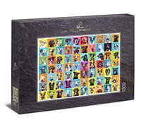 Ulmer Puzzleschmiede - Puzzle "Cane collage" - puzzle 1000 pezzi - Collage fotografico con 80 allegri ritratti di cani