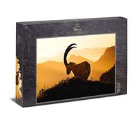Ulmer Puzzleschmiede - Puzzle con animali "re delle Alpi" - Puzzle classico da 1000 pezzi Made in Germany - impressionante puzzle di animali dalle Alpi