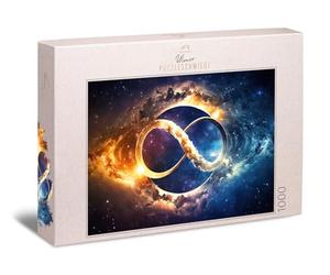 Ulmer Puzzleschmiede - Puzzle Con Simbolo 'Infinity' 1000 Pezzi - Il Segno dell'Infinito Fluttuante Nello Spazio - Sorprendente Impossible Puzzle - Qualità Made in Germany