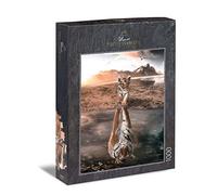 Ulmer Puzzleschmiede - Puzzle con tigre "Grande Futuro" - Classico puzzle da 1000 pezzi, Made in Germany, con motivo animale poetico - Con pazienza e forza il bambino tigre diventa re degli animali