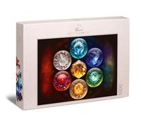 Ulmer Puzzleschmiede - Puzzle da 1000 pezzi "Chakra" - simboli magici dai 7 chakra ai centri energetici del corpo - Puzzle sofisticato per adulti, Made in Germany