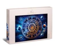 Ulmer Puzzleschmiede - Puzzle da 1000 pezzi di astrologia - Ruota mistica oroscopo con segni zodiacali ricchi di dettagli e pianeti misteriosi - universo e spiritualità - Qualità Made in Germany