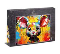 Ulmer Puzzleschmiede - Puzzle da 1000 pezzi - Il simpatico topolino punta le orecchie - divertente esperienza di puzzle con qualità Made in Germany