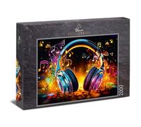 Ulmer Puzzleschmiede - Puzzle da 2000 pezzi Magic Music - Puzzle creativo con simboli musicali e colori vivaci