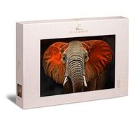 Ulmer Puzzleschmiede - Puzzle "Elefante dello Tsavo" - Ritratto animale di elefante africano nel parco nazionale Tsavo in Kenya