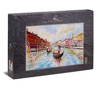 Ulmer Puzzleschmiede - Puzzle "Gondoliere" - Motivo pittoresco di Venezia con barche di Venezia