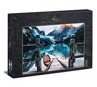 Ulmer Puzzleschmiede - Puzzle "Lago di Braies" - Puzzle da 2000 pezzi - Puzzle del Pragser della sera, il lago di montagna malerico nelle Dolomite, Alpi, Tirolo meridionale