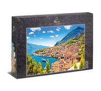 Ulmer Puzzleschmiede - Puzzle "Lago die Garda" - Classico puzzle da 2000 pezzi dal Lago di Garda - la pittoresca vista del villaggio Limone sul Garda, Lombardia, Italia settentrionale