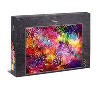Ulmer Puzzleschmiede - Puzzle "Mandala colorata" - Puzzle classico da 2000 pezzi - Mandala colorata con sottili linee geometriche per adulti