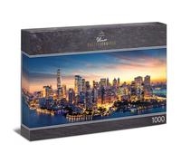 Ulmer Puzzleschmiede - Puzzle panoramico da 1000 pezzi "New York City Skyline" - Puzzle USA con New York all'alba