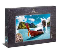 Ulmer Puzzleschmiede - Puzzle "Paradiso" - Immagine onirica di una spiaggia in Thailandia con barche nell'acqua