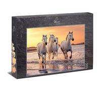 Ulmer Puzzleschmiede - Puzzle per cavalli Camargue - Puzzle classico da 500 pezzi - Il cavallo bianco in natura in Camargue, Provenza, Francia meridionale