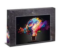Ulmer Puzzleschmiede - Puzzle Power of Light - Esplosione di colore efficace dalla lampadina luminosa - Splendido motivo puzzle della collezione Puzzle Colori & Fantasy, Made in Germany