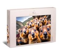 Ulmer Puzzleschmiede - Puzzle Quokka "Gangs of Australia" - Puzzle originale con 1000 pezzi - Le curiose Quokka, animali di tendenza australiana - Made in Germany