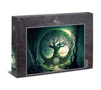 Ulmer Puzzleschmiede - Vecchia foresta dei Druidi - Puzzle con albero della vita celtico da 1000 pezzi - mondo mistico tra natura e magia - Qualità Made in Germany