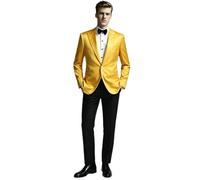 Ulnomio Uomo 2 Pezzo del Vestito Set Picco Risvolto Giacca One Button Tux Vestito di Pantaloni Banchetto del Partito