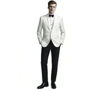 Ulnomio Uomo 2 Pezzo del Vestito Set Picco Risvolto Giacca One Button Tux Vestito di Pantaloni Banchetto del Partito