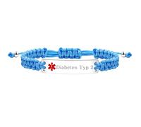 Uloveido Braccialetto personalizzato con nome identificativo medico per donne o uomini Y3944, Acciaio inossidabile Poliestere, Senza Gemstone