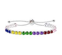 Uloveido Braccialetto tennis regolabile da donna, con zirconia cubica da 4 mm, elegante, regalo alla moda per donne e ragazze, adjustable, Ottone, Zirconia cubica