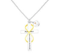 Uloveido Inspirational Infinity Faith Collana per le donne - Dio è dentro di lei Lei non cadrà Croce in acciaio inossidabile Collana pendente con senape Seed Charm