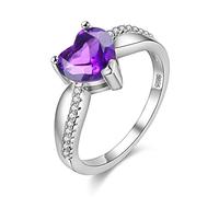 Uloveido Y3051 - Anello da donna con corona e cristalli, per anniversario di matrimonio e Ottone, 52 (16.6), colore: Lilla, cod. Y3051-Purple6