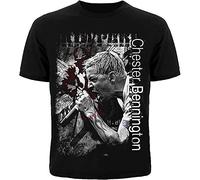 ULPUDFAO Chester Bennington Men's Printed T-Camicie e T-Shirts Unisex Streetwear Printed Short Sleeve Tee Camicie e T-Shirt Black(Small)