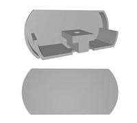 ULROAD 2 pezzi di ricambio tappo terminale adatto per Ikea Kvartal, set con 2 pezzi di ricambio replica, copertura per guide guide guide kvartal, pezzi di ricambio